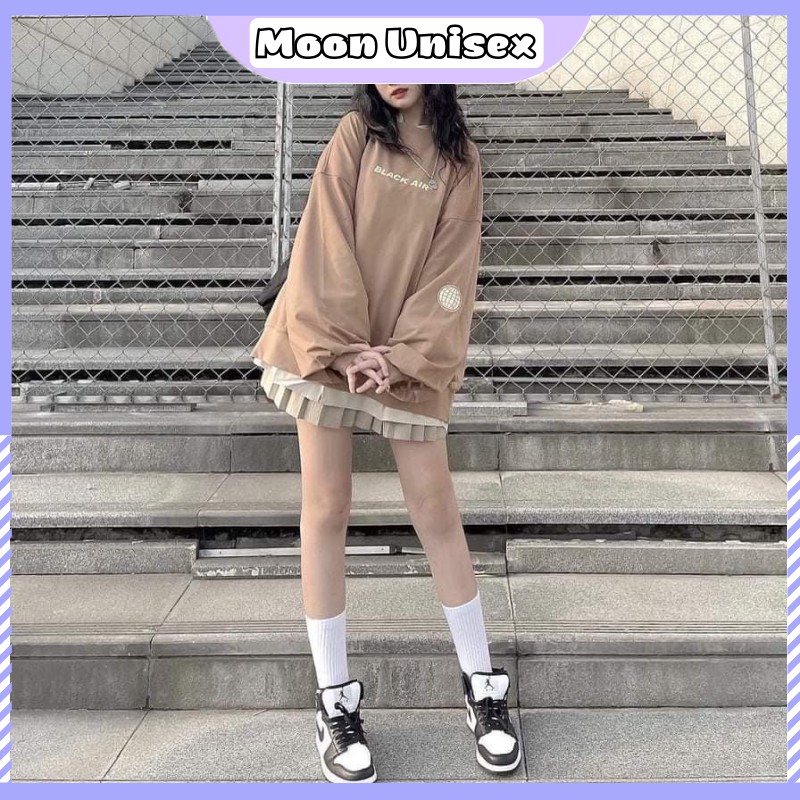 Áo sweater tay bồng BLCK AIR form rộng trẻ trung cá tính - Moon Unisex