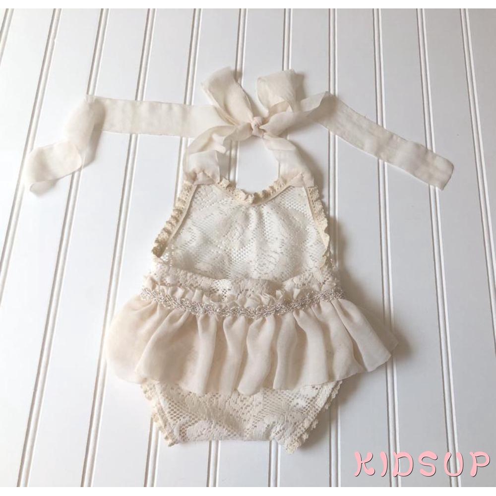 Bộ Bodysuit Một Mảnh Phối Ren Dễ Thương Cho Bé Sơ Sinh