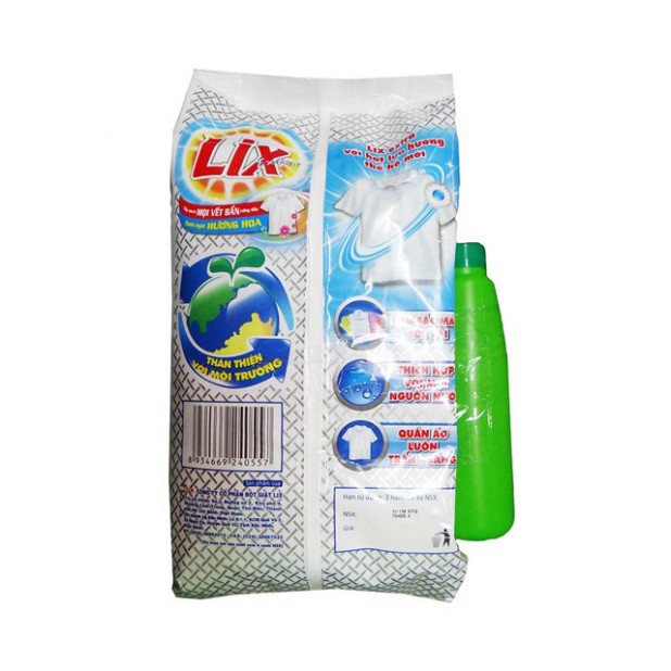 [Concung]  Bột giặt Lix 6kg tặng kèm can nước rửa chén trà xanh 1,5kg