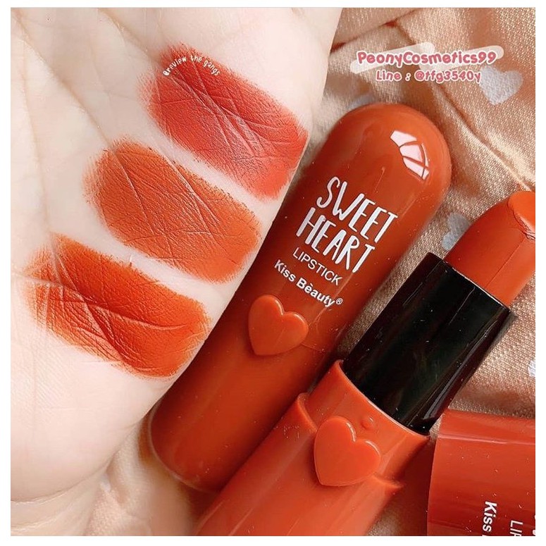 Son Thỏi Sweet Heart Lipstick Kiss Beauty - Tone Cam Cực HOT | BigBuy360 - bigbuy360.vn
