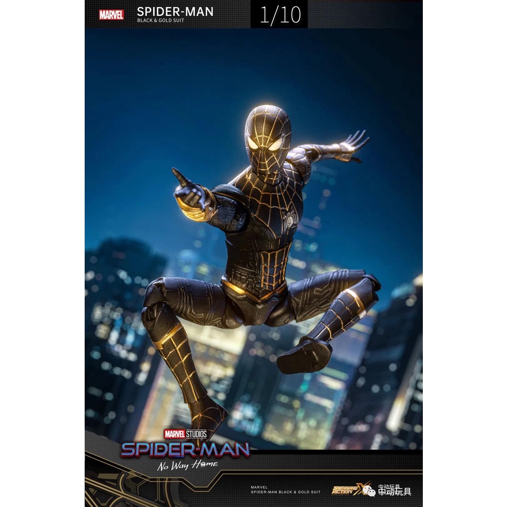 Mô hình Spider Man bản Black Gold Suit No Way Home ZD Toys
