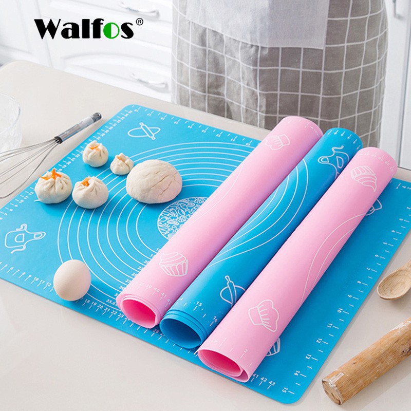 Tấm lót Walfos nhồi bột làm bánh bằng silicon 50x40 Cm 3 màu