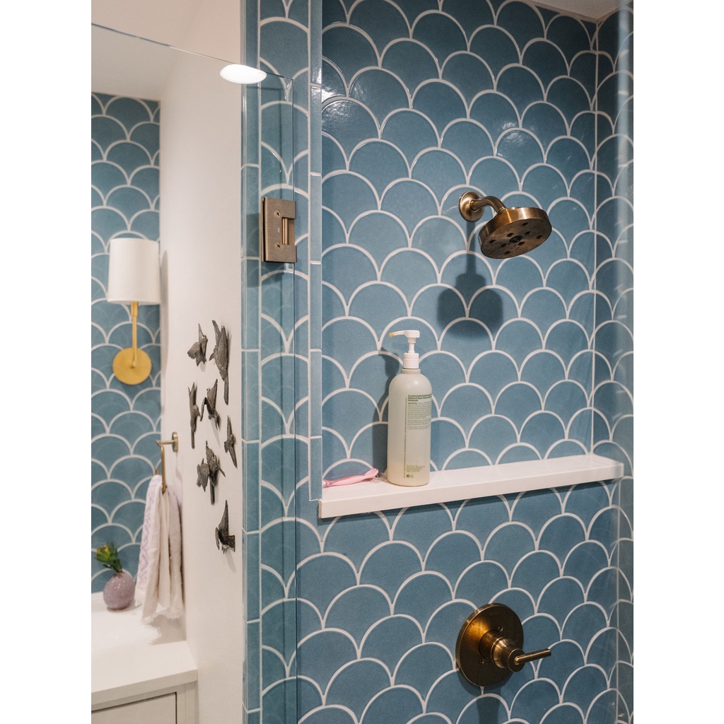 Khổ lớn dài 5m x rộng 60cm - Decal dán nhà tắm mẫu vây cá - Không thấm nước - HN Decor