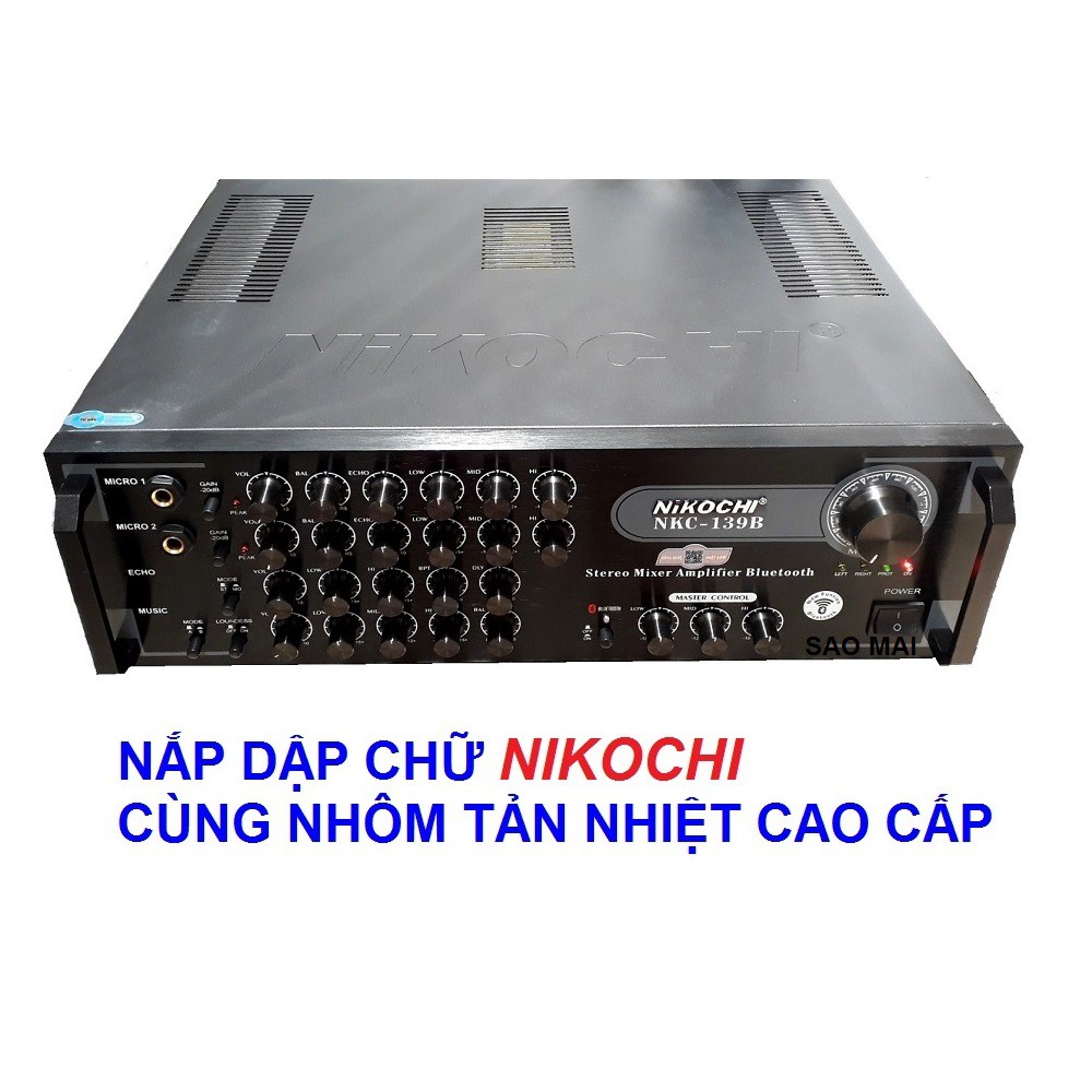 [TPHCM] Amply Bluetooth Karaoke sân khấu, Gia đình NIKOCHI 139B - Dòng cao cấp