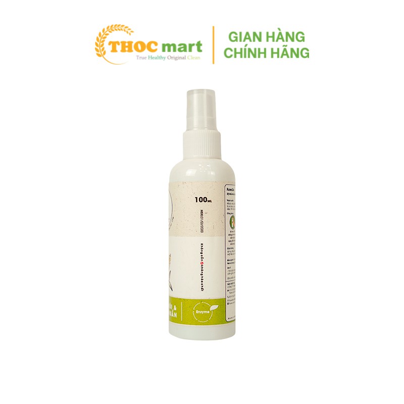 [ THOCmart.vn ] Xịt khử mùi & kháng khuẩn Hữu cơ Fuwa3e chiết xuất tự nhiên không cồn, không hóa chất độc hại chai 100ml