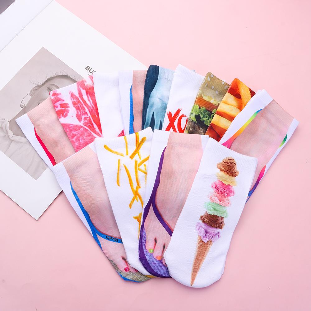 Đôi Vớ Cotton HọA TiếT 3D ĐộC ĐáO ThờI Trang Cho Nam Nữ