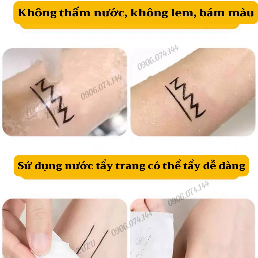 Bút kẻ mắt, kẻ mắt nước Suake chống thấm nước lâu trôi đủ màu GALA HOME