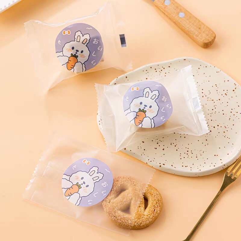 Xấp 100 Túi Gói Bánh Quy Kẹo Nougat Hạnh Phúc Hàn Miệng Túi - KAT Official Store