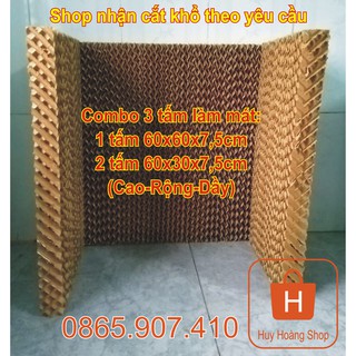 Combo tấm làm mát 1 tấm khổ 60x60x7,5cm + 2 tấm khổ 60x30x7,5cm