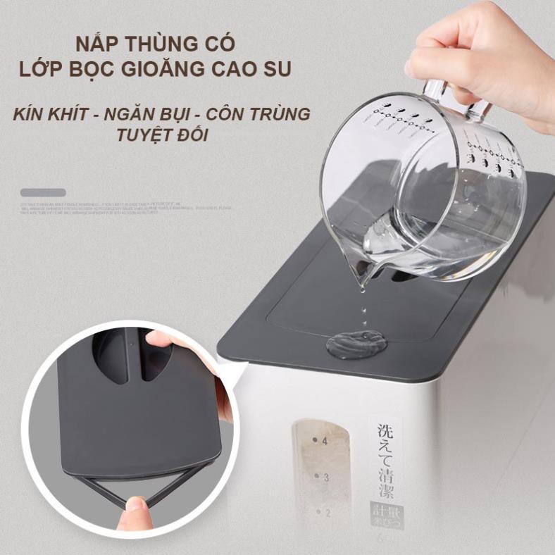 Thùng đựng gạo - Thùng gạo thông minh Nhật Bản - Dung tích 12kg - 2 Mức đong gạo Thông minh - Giữ gạo luôn thơm ngon