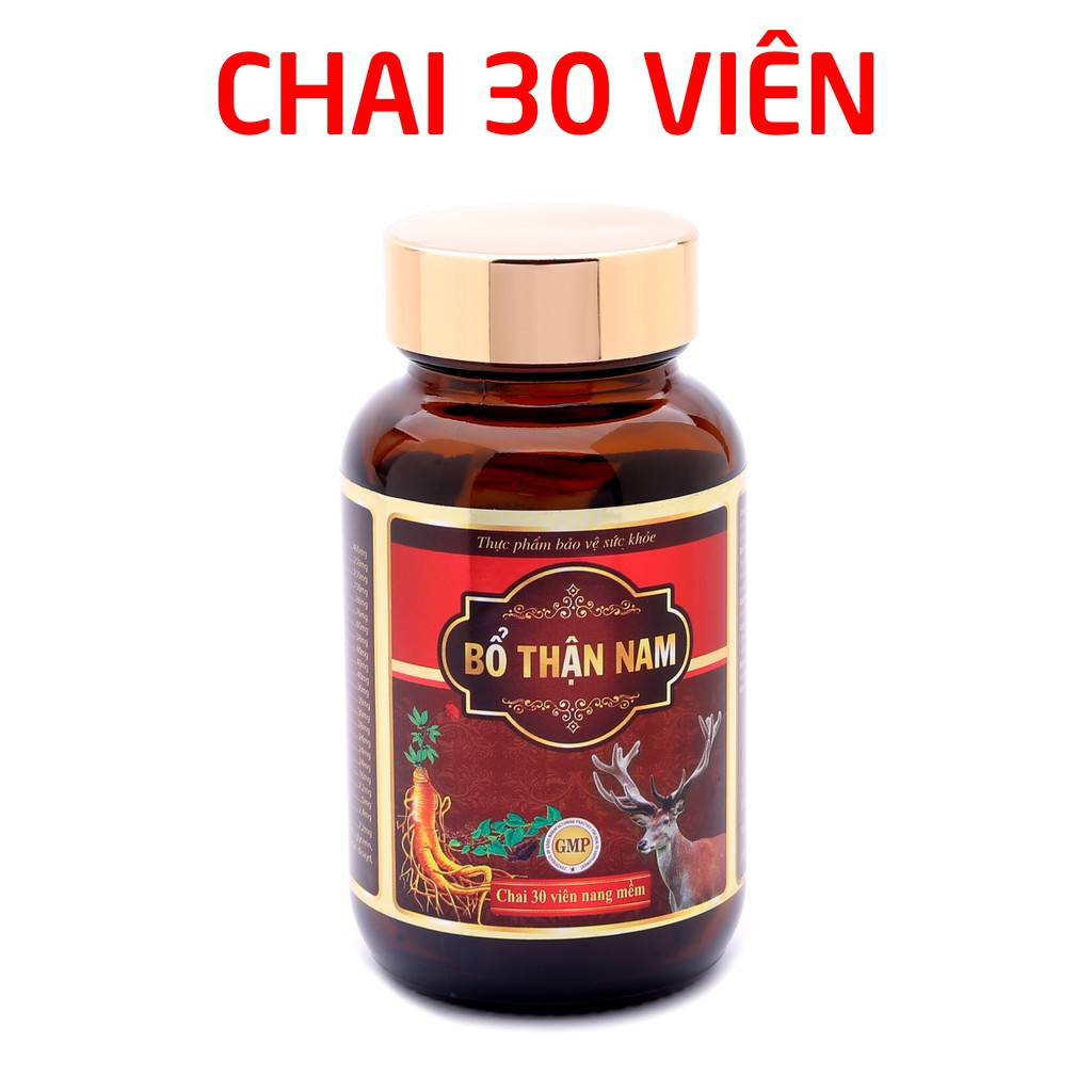 Viên uống tăng cường sinh lý nam Bổ Thận Nam  Nâu - Hộp 30 viên thành phần 23 loại thảo dược bổ thận tráng dương