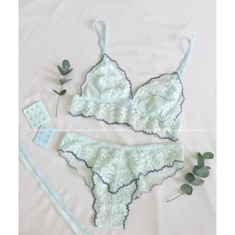 [Mã 252FASHIONSALE giảm 12% đơn 99K] Bluemint Set Bralette ren mềm mại xinh mát haruharu.label - Tự thiết kế | BigBuy360 - bigbuy360.vn
