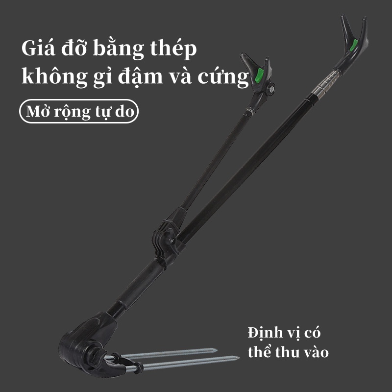 Chống cần câu đài câu đơn cao cấp,giá đỡ cần câu đài siêu bền siêu ổn,chống cần câu đài đại lý đồ câu cá1,5-2,4M