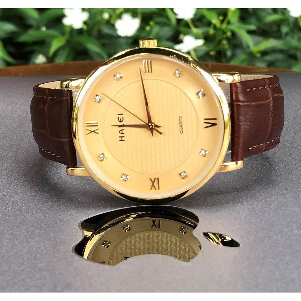 Đồng Hồ Nam Halei Dây Da Cao Cấp Chống Nước Tuyệt Đối