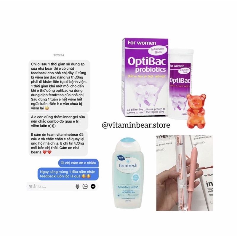 Gel vệ sinh Inner gel Hàn Quốc - Hộp 30 ống