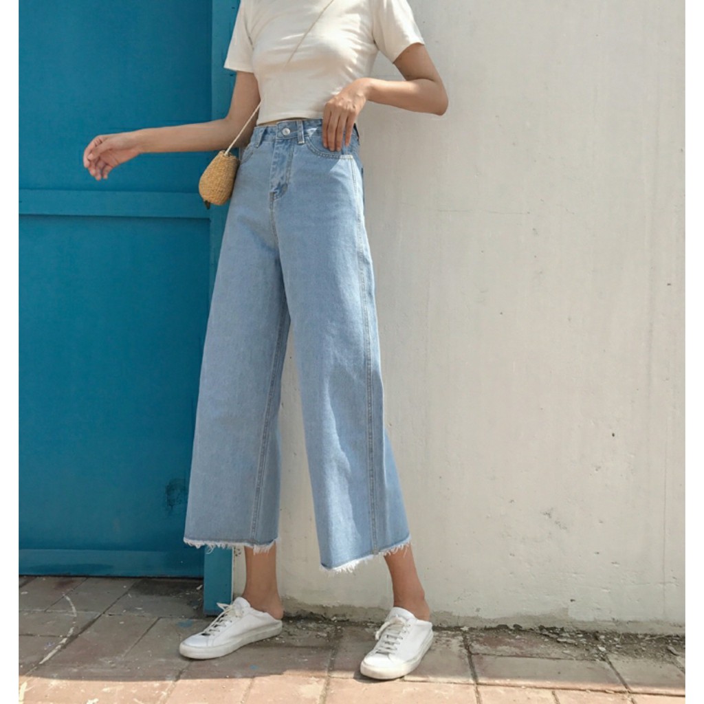 Quần jean nữ phong cách baggy ống rộng siêu đẹp hot hit Panda Style