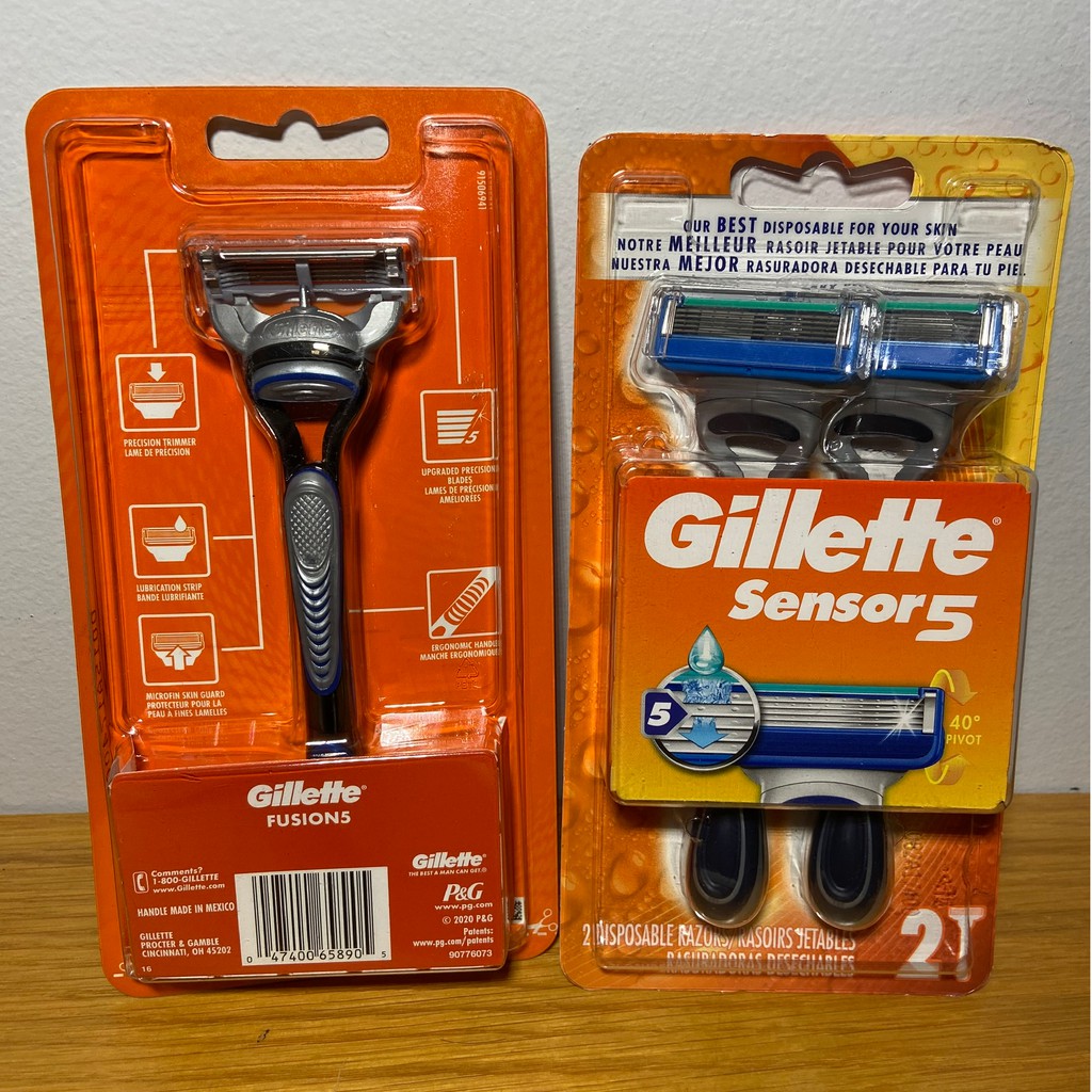 Dao cạo râu 5 lưỡi Gillette Fusion5 và Gillette Sensor 5 hàng xách tay Mỹ