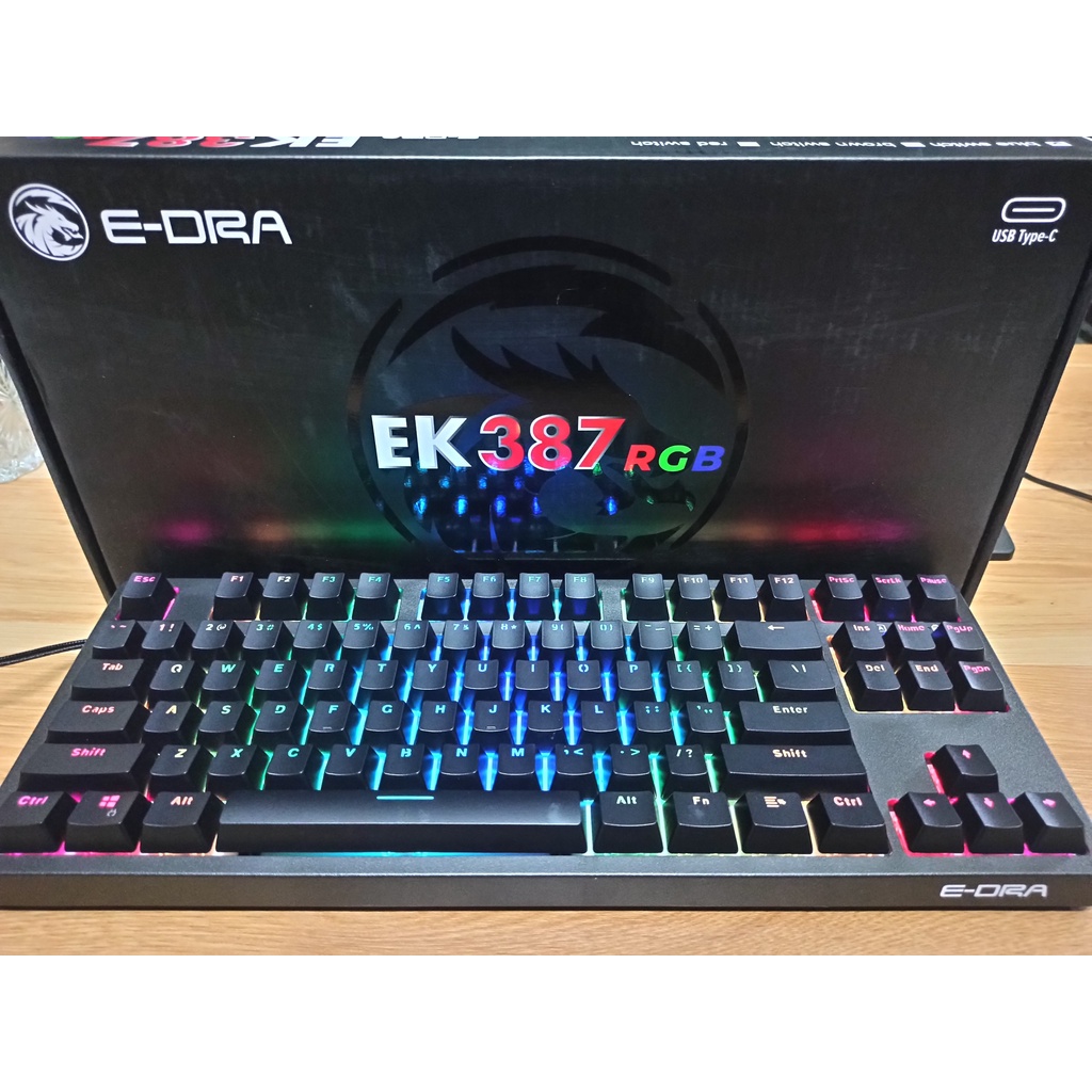 Bàn Phím Cơ Gaming E-DRA EK387 RGB 2022  - Hàng chính hãng E-Dra