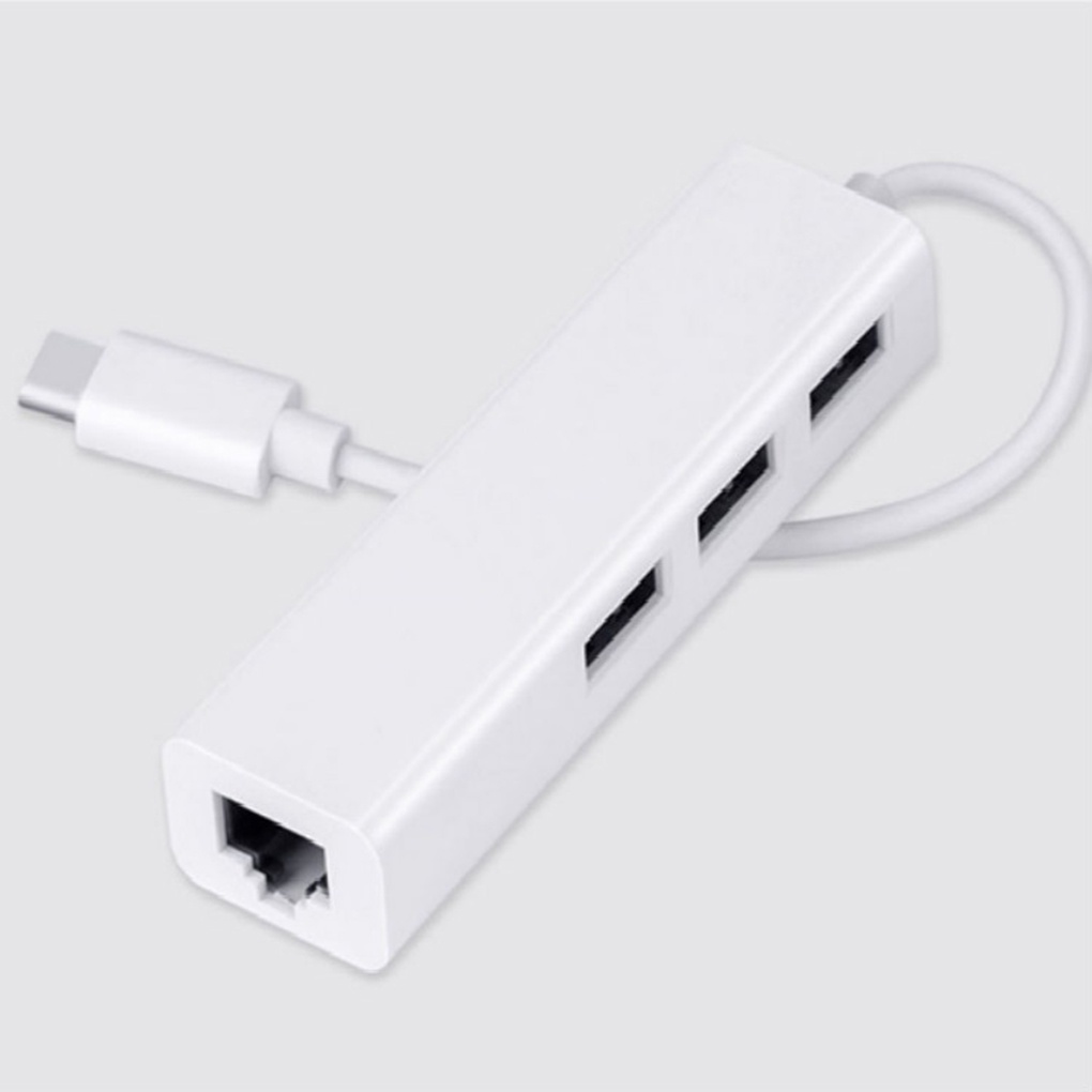MC-USB C Type C to Ethernet Adapter Portable Laptop Tablet PC USB2 0 Hub RJ45 Network Card Lan Adapter