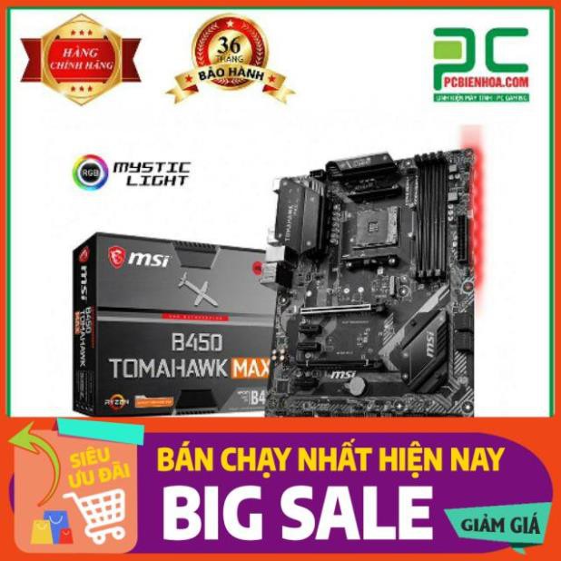 MAINBOARD MSI B450 TOMAHAWK MAX TẶNG BÀN DI CHUỘT GAMING