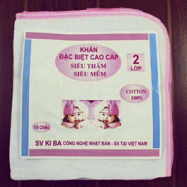 Khăn sữa xô 2 lớp xuất nhật