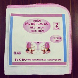 Khăn sữa xô 2 lớp xuất nhật