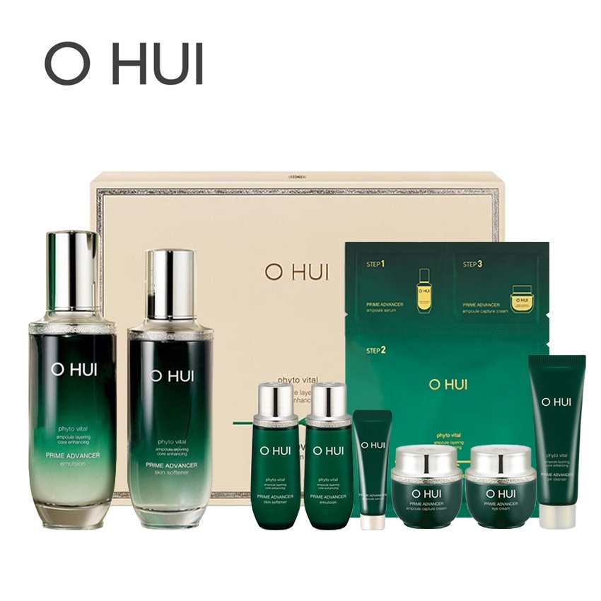 Bộ dưỡng chống Lão Hóa Ohui Xanh Prime Advancer 9pcs Special Set - Bộ Ohui Xanh