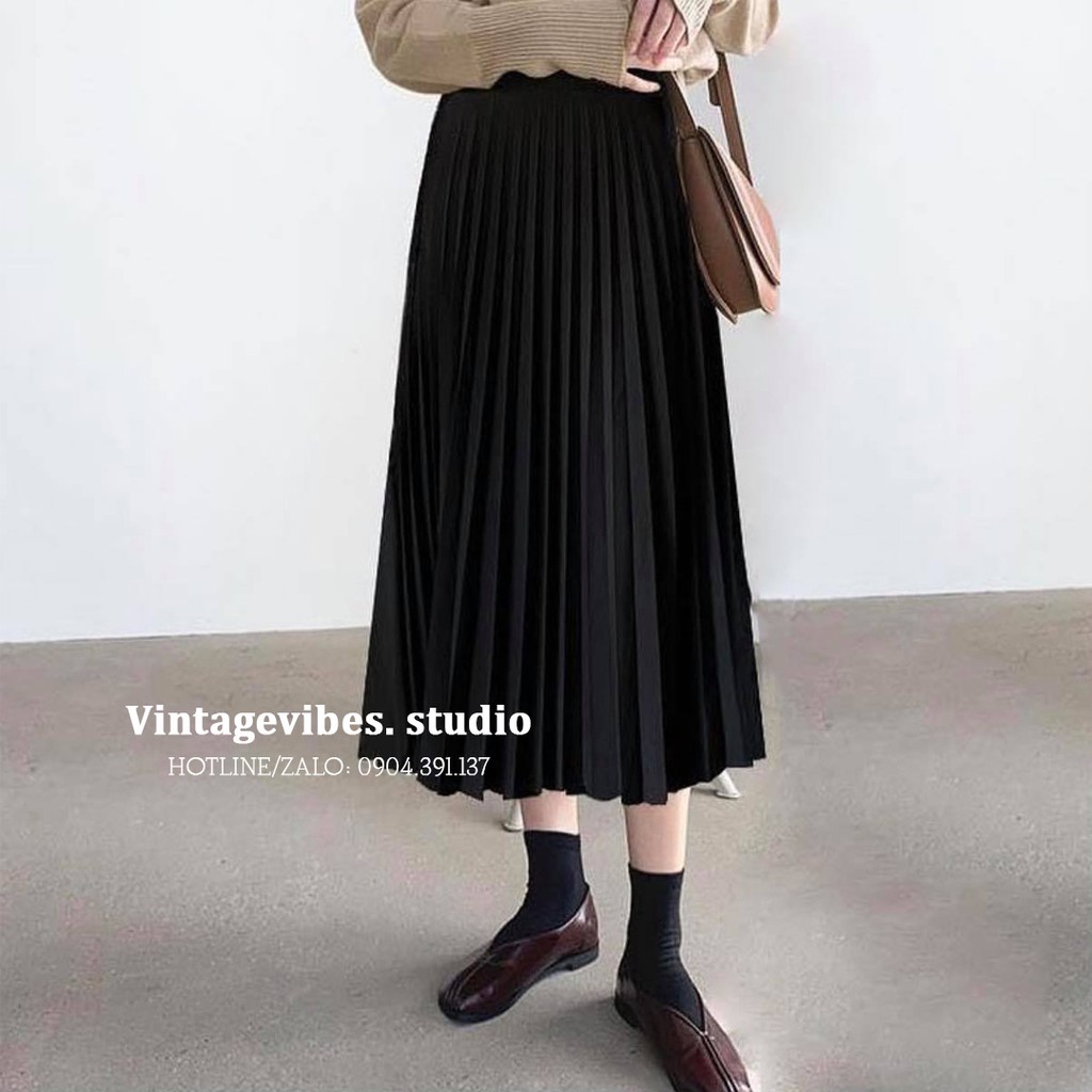 [Mã WASTUP giảm 10% tối đa 30K đơn 99K] Chân váy xếp ly chất thô dày vintage (hàng QC) - Ảnh thật cận chất | BigBuy360 - bigbuy360.vn
