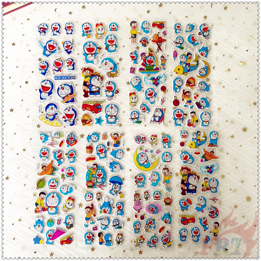 ❀ Hình Dán Khen Thưởng Tự Làm Doraemon Q-1 ❀ 1 Miếng Dán Bong Bóng 3D Bằng PVC Chống Nước