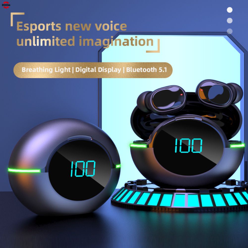 Y80 Tws Bluetooth Tai Nghe 5.1 8d Stereo Không Dây Chơi Game Trò Chơi Di Động Màn Hình Hiển Thị Kỹ Thuật Số Tai Nghe Bluetooth Thể Thao Tai Nghe Có Micro