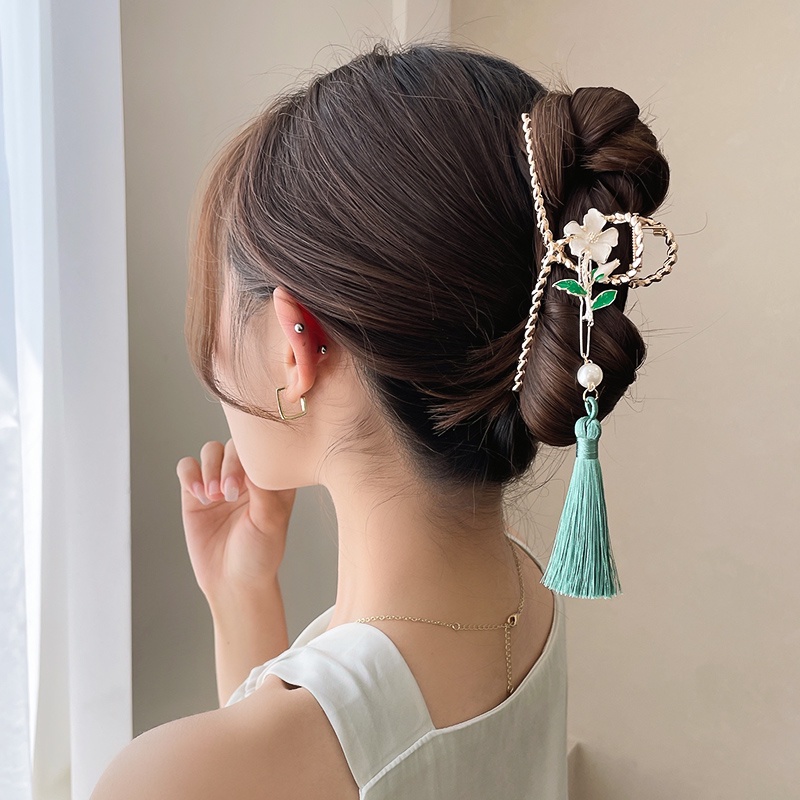 Kẹp Tóc Kim Loại Cỡ Lớn Hình Hoa Tulip Kết Cấu Cao Cấp Thời Trang Mùa Hè Cho Nữ