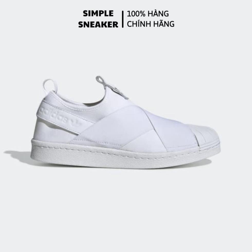 Giày Adidas Nữ 🔥FREESHIP🔥 Adidas Superstar Slip On Chính Hãng -Giày Slip On Allwhite Chuẩn Auth [S81338] ♥️