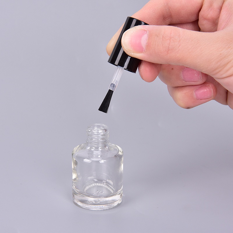 (Hàng Mới Về) Lọ Thủy Tinh Rỗng Chiết Xuất Dầu Sơn Móng Tay 5 / 10 / 15Ml Kèm Cọ Tiện Dụng