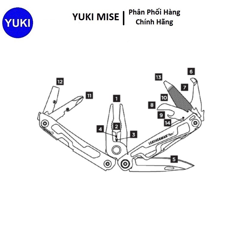 Kìm Đa Năng Leatherman Rev 13 Tools YUKI MISE PHÂN PHỐI