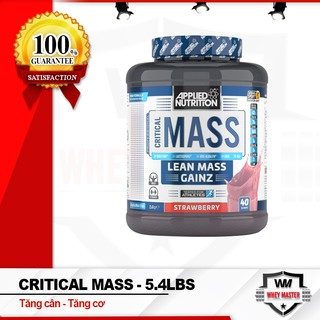 APPLIED NUTRITION. SỮA TĂNG CÂN CHO NGƯỜI GẦY | CRITICAL MASS 2.4KG 5LBS