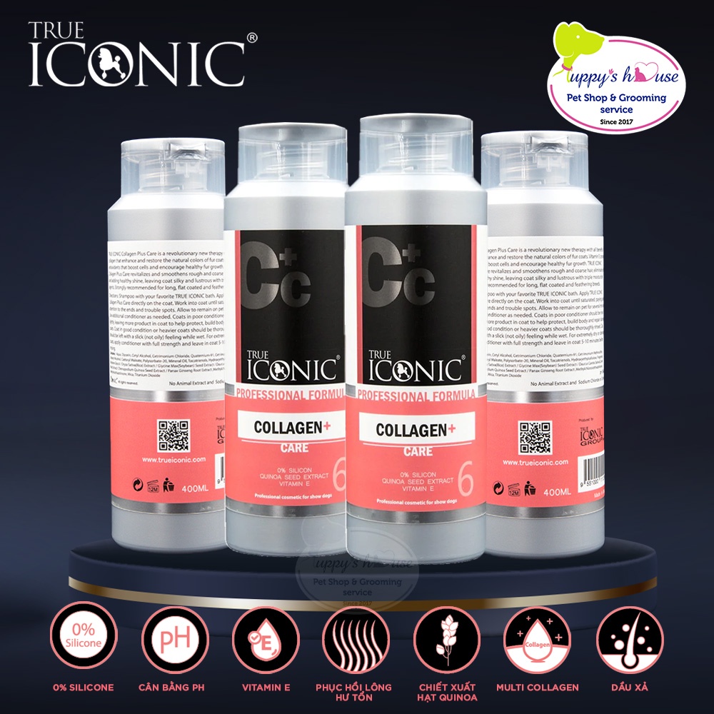 True Iconic_Dầu xả dưỡng lông_ Collagen+ Care dành cho chó_chai 250ml