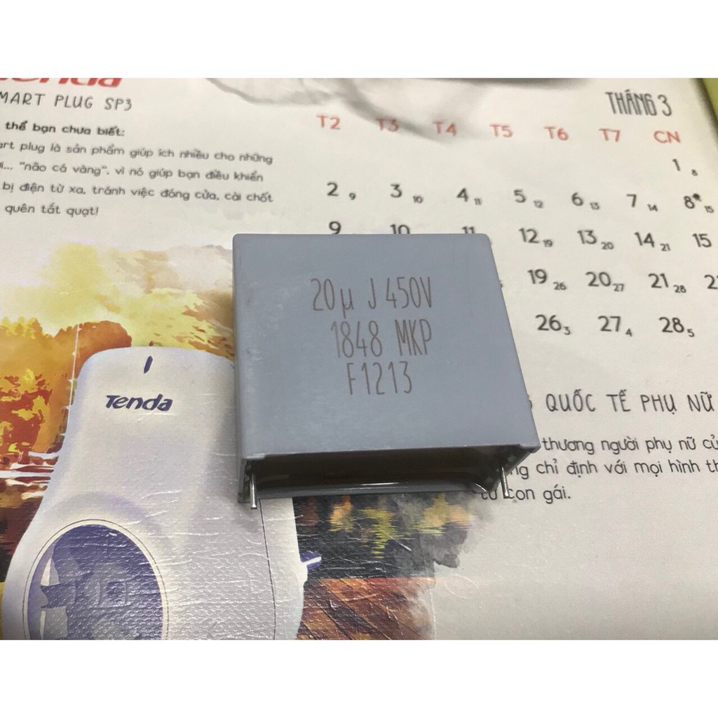 Tụ Điều Hoà 20 uf 450V chính hãng Vishay