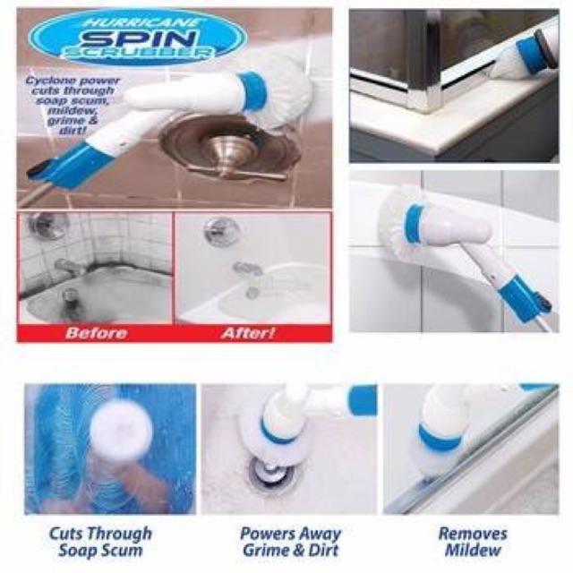 Chổi Cọ Rửa Bằng Điện Spin 3in1