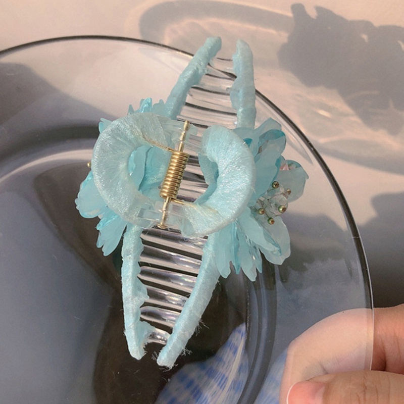 Kẹp Tóc Trong Suốt Hình Hoa Trà Chống Trượt Cho Nữ