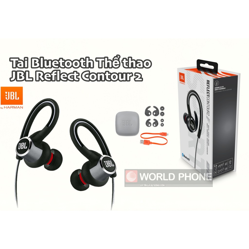 [Mã 267ELSALE hoàn 7% đơn 300K] Tai nghe Bluetooth JBL Reflect Contour 2, Tai nghe thể thao