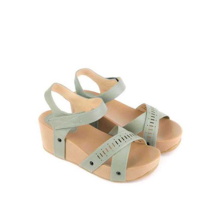 Giày Sandal Đế Xuồng Quai Ngang Laser Quai Chéo SUNDAY SD38 -cwj24 : 🌸