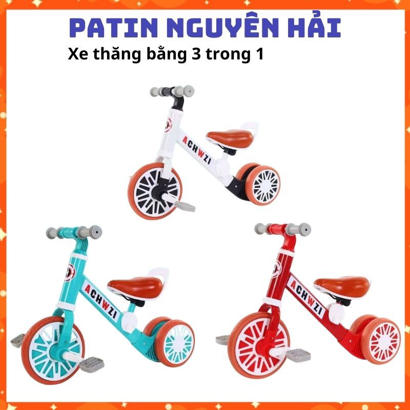 Xe thăng bằng 3 trong 1 vừa làm xe đạp 2 bánh, vừa làm xe 3 bánh cho bé - Giày Patin Trẻ Em Nguyên Hải