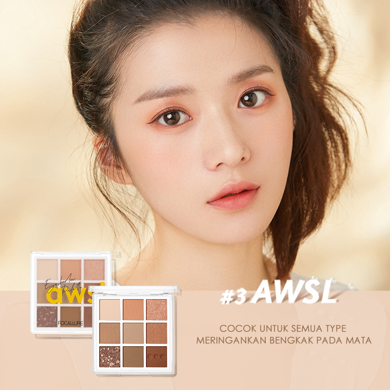 [Hàng mới về] Bảng Phấn Mắt Focallure 9 Màu Lâu Trôi Chống Thấm Nước