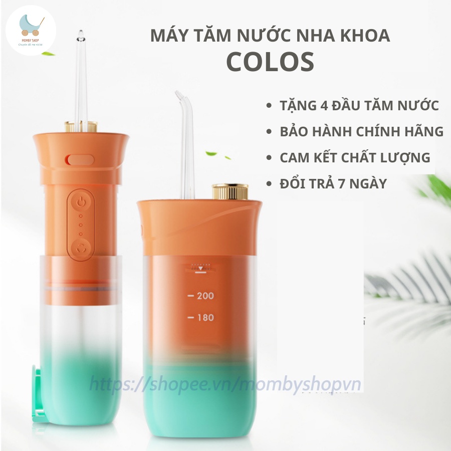 Máy tăm nước cầm tay cao cấp Oral Irrigator Colors, tăm nước mini gấp gọn vệ sinh răng miệng siêu sạch [TẶNG 4 ĐẦU PHUN]