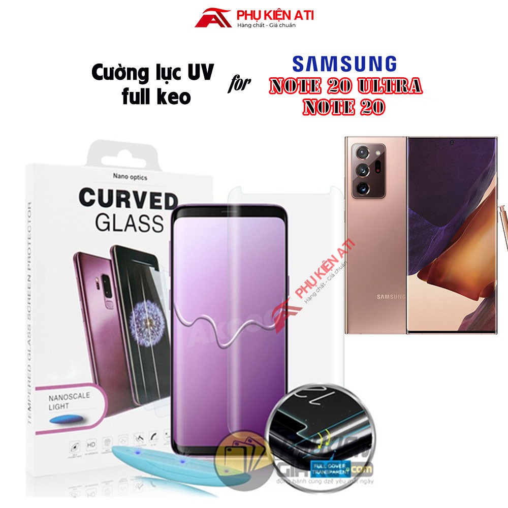 Kính cường lực Samsung Note20 Ultra / Note 20 - Full màn keo UV [Hàng hot]