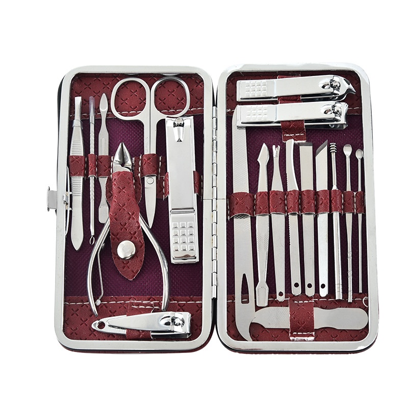 Bộ Bấm Móng Tay 19 Món Thép Không Gỉ-Bộ Cắt Móng Tay Cao Cấp