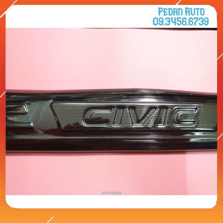 Ốp trang trí bậc cửa xe Honda CIVIC 2016-2019  mẫu titan