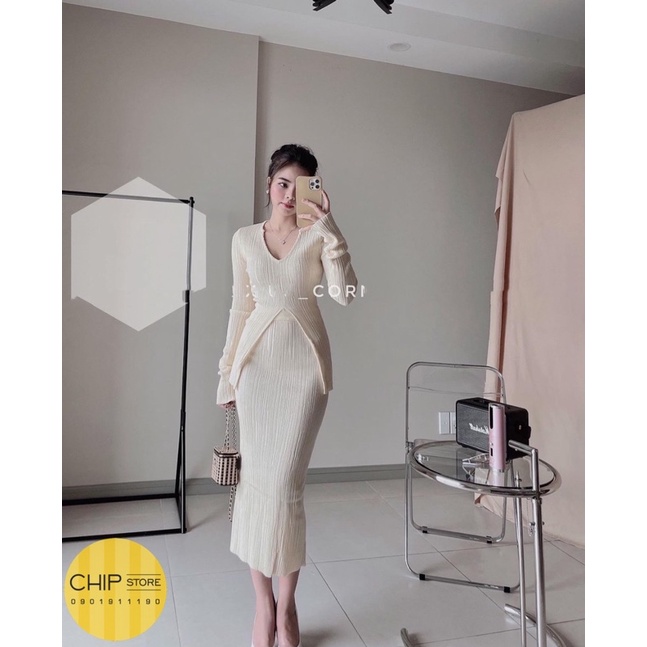 SET ÁO - CHÂN VÁY ÔM BODY THANH LỊCH NỮ TÍNH CỰC SANG CHẢNH CHO QUÝ CÔ HÀNG CHUẨN(ảnh thật)