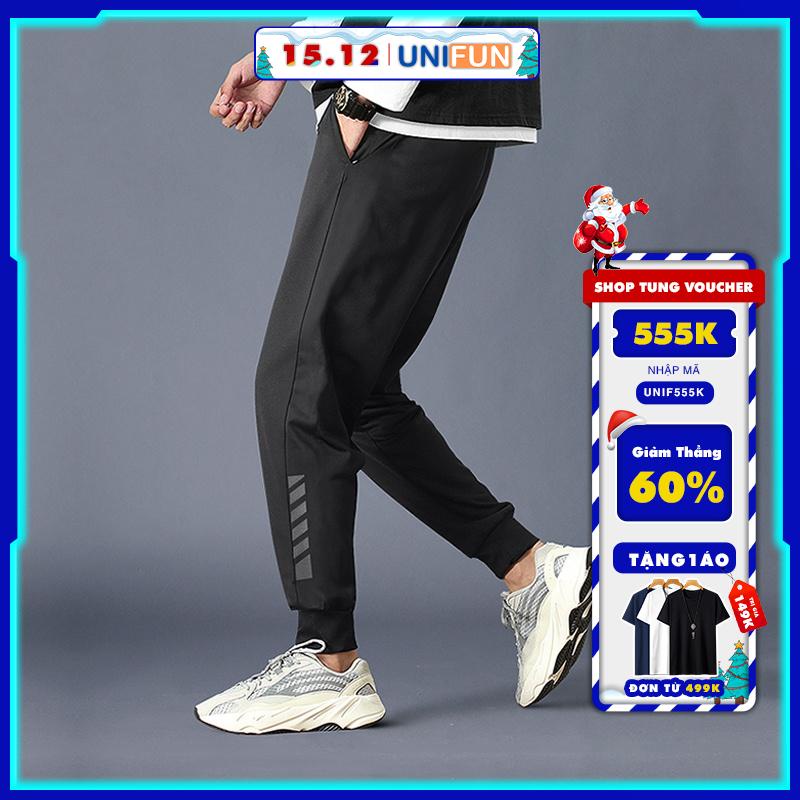 Quần thể thao nam đẹp UNIFUN mã KC-H dáng quần Jogger nam nỉ phong cách Hàn Quốc form vải co dãn hè thu