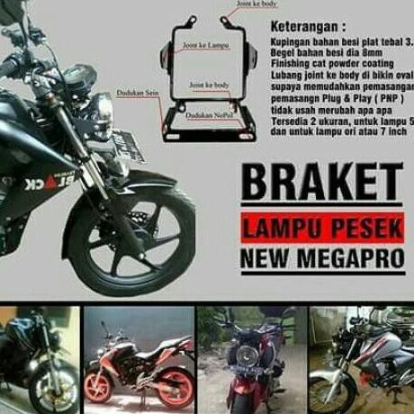 Giá Đỡ Đèn Pha 3 Chức Năng Cho Xe Mô Tô Honda New Megapro Verza Cb150R